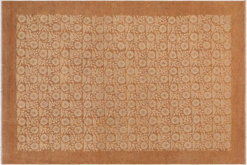 handmade Transitional Kafkaz Chobi Ziegler Beige Brown Hand Knotted RECTANGLE 100% WOOL area rug 9 x 12